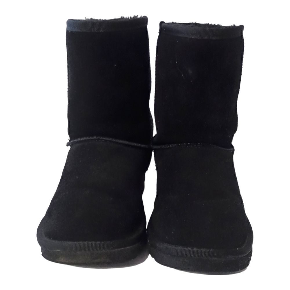 Ugg Classic Short Boot US Sz 7 Black Suede Wool Sheepskin Y2K Bootie Womens - Picture 10 of 16